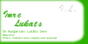 imre lukats business card