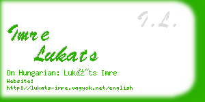 imre lukats business card